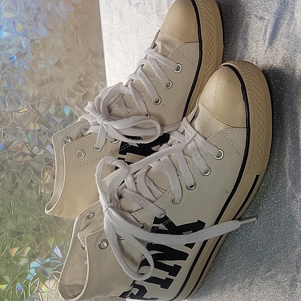 Rare Vintage VS Pink Cream & White Hightop Sneaker Mannequin Shoes Prop Display
